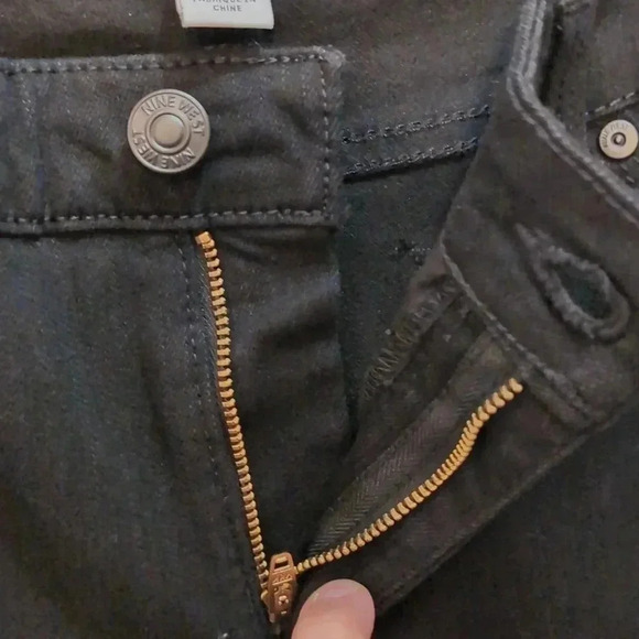 Nine West Gramercy slim straight black jeans size 8 - Picture 6 of 7